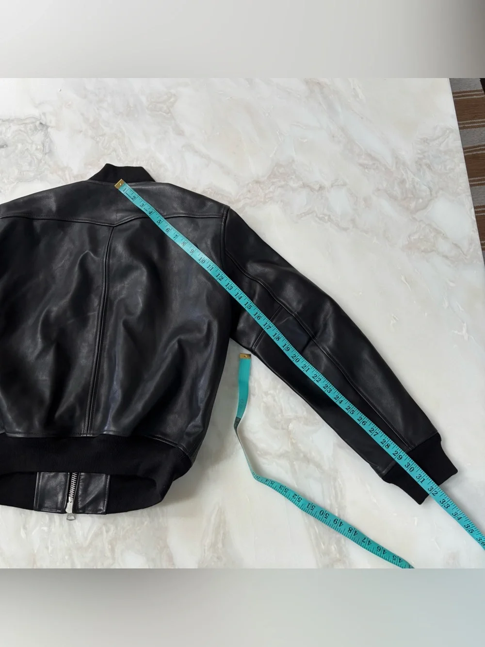 Buck Mason Men’s Bruiser Leather Bomber Jacket Size Small Black New